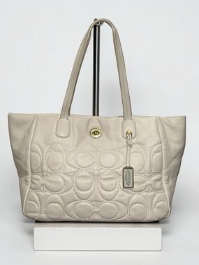 COACH Legacy Weekend Pillow Puffy Quilted Leather Shoulder Tote with Turnlock